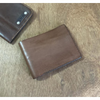 Handcrafted Leather Plain Brown Wallet with IMK mark inside 26cmx9.5cm - IMK Leathercraft